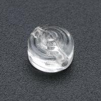 Perles acryliques transparentes, Acrylique, Plat rond, DIY, transparent, 8x8x6.50mm, Trou:Environ 1mm, Vendu par sac