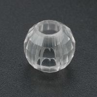 Perles acryliques transparentes, Acrylique, Rond, DIY, transparent, 11x12x12mm, Trou:Environ 5mm, Vendu par sac