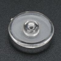 Perles acryliques transparentes, Acrylique, Plat rond, DIY, transparent, 16x16x5.50mm, Trou:Environ 1.5mm, Vendu par sac