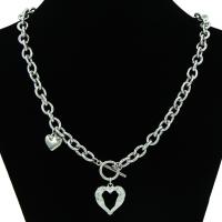 Titanstahl Halskette, Modeschmuck & für Frau, originale Farbe, frei von Nickel, Blei & Kadmium, 21x22mm, Länge:ca. 46 cm, verkauft von PC