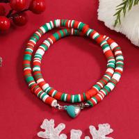 Рождество ожерелья, полимерный клей, Рождественский дизайн & ювелирные изделия моды & Женский, длина Приблизительно 16.54 дюймовый, продается PC