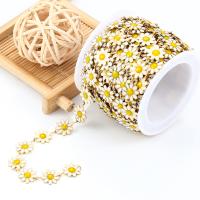 Stainless Steel Jewelry Chain 304 Stainless Steel Daisy 18K gold plated DIY & epoxy gel golden 10mm Sold By m
