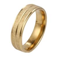 Vinger Ring in edelstaal, 304 roestvrij staal, mode sieraden & uniseks & verschillende grootte voor keus, gouden, Verkocht door PC