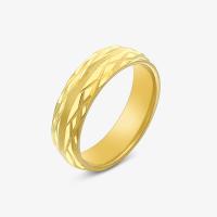 Anillo de dedo de Titantium Acero, Partículas de acero, pulido, Joyería & unisexo & diverso tamaño para la opción, dorado, 6mm, Vendido por UD