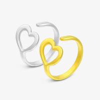 Titanium Steel Finger Ring, Heart, plated, fashion jewelry & Unisex, more colors for choice, 17mm, Sold By PC