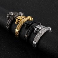 Titanium Steel Bracelet & Bangle, plated, fashion jewelry & for man, more colors for choice, 6mm, Inner Diameter:Approx 58mm, Sold By PC