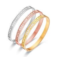Titanium stål armbånd, Donut, mode smykker & forskellig størrelse for valg & for kvinde & med rhinestone, flere farver til valg, Solgt af PC