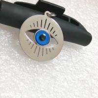 Evil Eye Pendants Titanium Steel plated Sold By PC