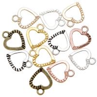 Zinc Alloy Heart Pendants plated DIY nickel lead & cadmium free Approx 2mm Sold By Bag