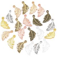 Zinc Alloy Feather Pendants plated DIY nickel lead & cadmium free Approx 1.5mm Sold By Bag