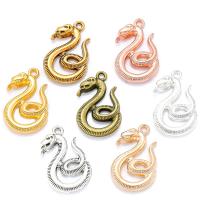 Zinc Alloy Animal Pendants Snake plated DIY nickel lead & cadmium free Approx 2mm Sold By Bag