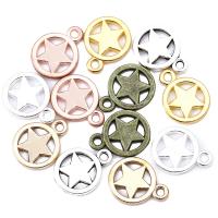 Zinc Alloy Star Pendant pentagram plated DIY nickel lead & cadmium free Approx 1mm Sold By Bag