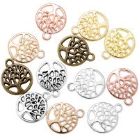 Tibetan Style Hollow Pendants, Tree, plated, DIY, more colors for choice, nickel, lead & cadmium free, 11x13mm, Hole:Approx 1mm, 100PCs/Bag, Sold By Bag