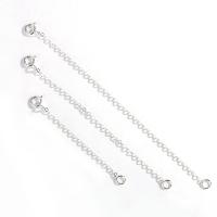 925 Sterling Silver Extender Chain, DIY & different size for choice, Sold By PC