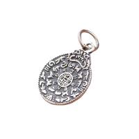 Thailand Sterling Silver Pendants, Flat Round, Antique finish, DIY, silver color, 12x1.90mm, Hole:Approx 4mm, 10PCs/Lot, Sold By Lot