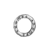 Thailand Sterling Silver Frame Bead Donut Antique finish DIY silver color Approx 1mm Inner Approx 6.3mm Sold By Lot