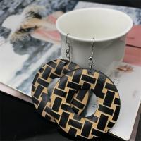 Wood Drop Earring fashion jewelry & for woman Sold By Pair
