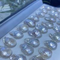Barocco coltivate in acqua dolce Perla, perla d'acquadolce coltivata naturalmente, DIY & non forato, bianco, 25mm, Venduto da PC