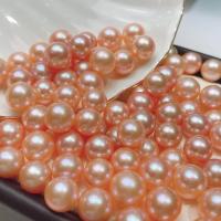 Cultured Round Freshwater Pearl Beads, DIY & different size for choice, pink, 10PCs/Bag, Sold By Bag