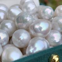 Cultured Baroque Freshwater Pearl Beads, DIY & no hole, white, 12-13mm, Sold By PC