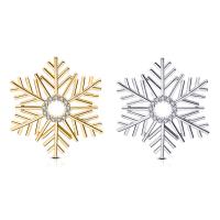 Christmas Brooches Brass Snowflake plated Christmas Design & Unisex & micro pave cubic zirconia nickel lead & cadmium free Approx Sold By Bag
