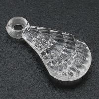 Acrylic Pendants, Shell, DIY, clear, 11x21x4mm, Hole:Approx 2mm, Sold By Bag
