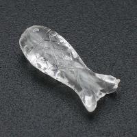 Perles acryliques transparentes, Acrylique, poisson, DIY, transparent, 6x16x5mm, Trou:Environ 1mm, Vendu par sac