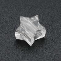 Perles acryliques transparentes, Acrylique, étoile, DIY, transparent, 11x10x6mm, Trou:Environ 4mm, Vendu par sac