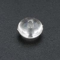 Transparent Acrylic Beads, Flat Round, DIY, clear, 8.50x8.50x6mm, Hole:Approx 1mm, Sold By Bag