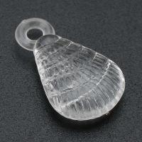 Acrylic Pendants, Shell, DIY, clear, 14x24x5.50mm, Hole:Approx 3mm, Sold By Bag