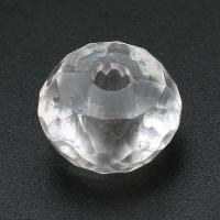Transparent Acrylic Beads barrel DIY & faceted clear Approx 4mm Sold By Bag