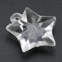 Acrylic Pendants, Star, DIY, clear, 23x24x7.50mm, Hole:Approx 1mm, Sold By Bag