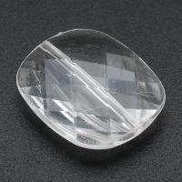 Contas de acrílicas transparentes, acrilico, Retângulo, DIY, limpo, 19x23x6mm, Buraco:Aprox 1mm, vendido por Bag