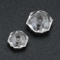 Transparent Acrylic Beads Polygon DIY clear Approx 1mm Sold By Bag