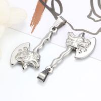 Stainless Steel Pendants 304 Stainless Steel Axe DIY original color Sold By PC
