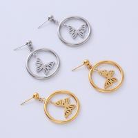 Stainless Steel Drop Earring, 316L Stainless Steel, Vacuum Ion Plating, fashion jewelry & for woman, more colors for choice, 28mm, Sold By Pair