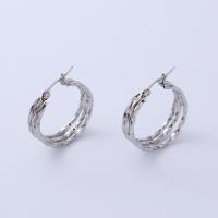 Stainless Steel Lever Back Earring 316L Stainless Steel fashion jewelry & for woman original color 27mm Sold By Pair
