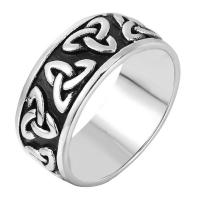 Titanium Steel Finger Ring, fashion jewelry & Unisex & different size for choice, original color, 9mm, Sold By PC