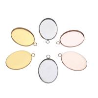 304 Stainless Steel Pendant Setting, plated, DIY & different styles for choice, more colors for choice, 10PCs/Bag, Sold By Bag
