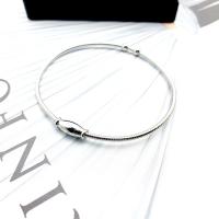 Stainless Steel Bangle, 316L Stainless Steel, anoint, fashion jewelry & for woman, original color, 60*2mm, Sold By PC