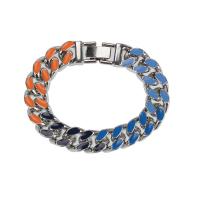 Bracelet en alliage de zinc, bijoux de mode & pour homme & émail, protéger l'environnement, sans nickel, plomb et cadmium, Longueur:Environ 7.48 pouce, Vendu par PC