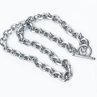 Stainless Steel Chain Necklace 316L Stainless Steel electrolyzation fashion jewelry & for woman original color 9.50mm Sold By PC