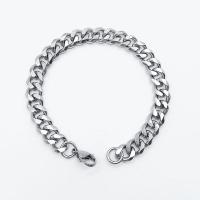 Stainless Steel Jewelry Bracelet 316L Stainless Steel electrolyzation  & for man original color Sold By PC