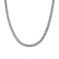 Titanstahl Halskette, mit Zinklegierung, silberfarben plattiert, Modeschmuck & verschiedenen Materialien für die Wahl & unisex, Silberfarbe, Länge:60 cm, verkauft von PC