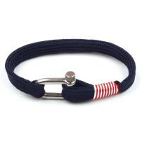 Fashion Bracelet & Bangle Jewelry, Titanium Steel, with Nylon Cord, handmade, fashion jewelry & Unisex, more colors for choice, Length:210 mm, 5PCs/Lot, Sold By Lot