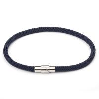 Fashion Bracelet & Bangle Jewelry, Stainless Steel, with Nylon Cord, handmade, fashion jewelry & Unisex, more colors for choice, Length:20 cm, 5PCs/Lot, Sold By Lot