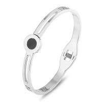 Titanium Steel Bracelet & Bangle with Acrylic polished for woman original color Inner Approx 58mm Sold By PC