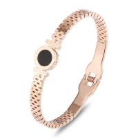 Titanium Steel Bracelet & Bangle, plated, fashion jewelry & for woman, more colors for choice, 59mm, Sold By PC