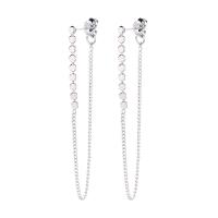 Brass Drop Earring platinum plated fashion jewelry & for woman original color 100mm Sold By Lot