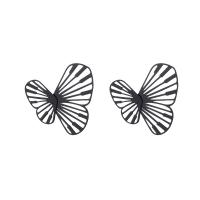 Brass Stud Earring Butterfly plated fashion jewelry & for woman Sold By Lot